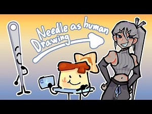 Drawing Needle as Human // BFDI // bfdi characters // tpot // drawing as human
