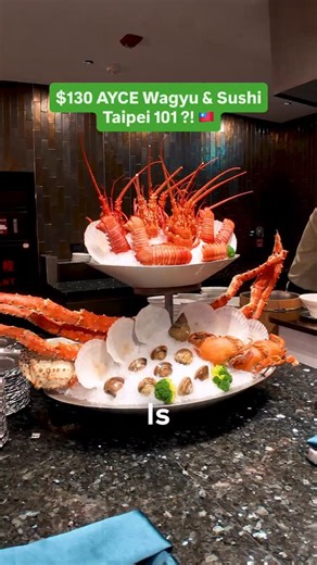 Jasmine Belle Pak on Instagram: "BOUGIE $130 AYCE Wagyu & Sushi at A Joy inside Taipei 101 @ajoy_tw 🇹🇼 My sweet cousin @imkayalin booked this fancy buffet for us A WHOLE MONTH in advance just so we could experience this museum of a restaurant, and it was such a fancy and delicious experience! (thank you Kaya & Bill!!! 🥹♥️) Would you splurge on this experience?! How to reserve: Click Book Now on their website: https://www.ajoy.com.tw/en-global Notes: 🍱 1st Lunch — NT$3,280 (~US$104) Mon–Thu: