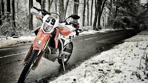 Snow time to be on a Honda CRF250L