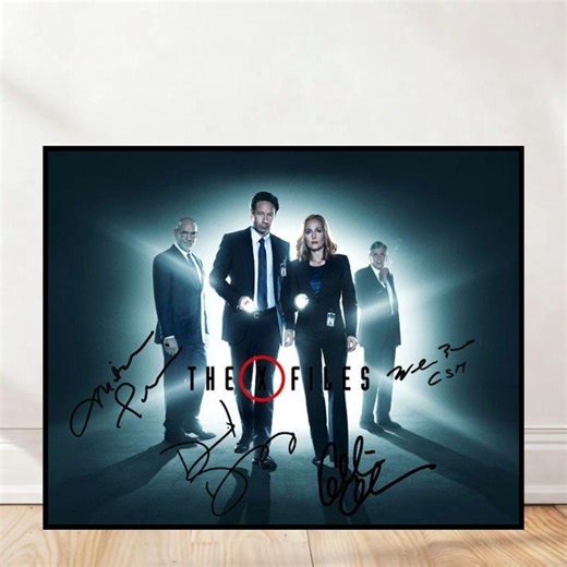 The X-files Autographed Poster Mulder Scully Main Characters (8 X 10 Print) - Etsy UK