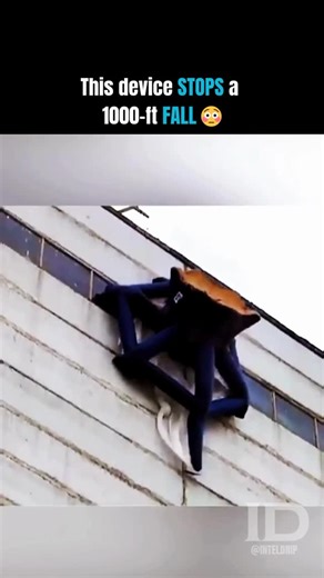 Intel Drip™ | Tech • Engineering • Tools • AI on Instagram: "Gravity doesn’t care — but engineering does. This rescue device was built for one nightmare scenario: a free-fall from skyscraper height. Instead of stairs, elevators, or ropes, this system deploys a shock-absorbing “air-cushion cage” that expands mid-drop and slows descent using a controlled drag profile. It’s basically a portable, single-person crash-landing pod. For context: A fall from 300m (1000 ft) = terminal speed in seconds. Hu