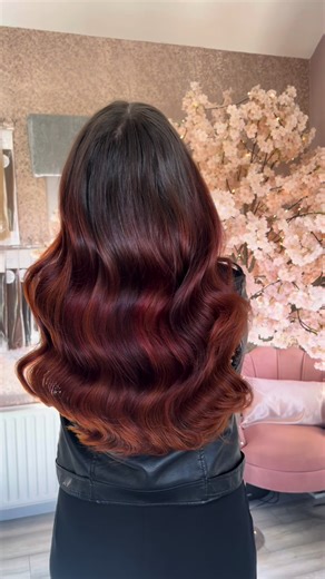 150g Weave added for thickness & length🔥 #hair #extensions #hairextensions #weave #red
