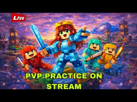 LIVE | Let's do PVP practice in Apple MC | Public Server | Minecraft Join DC | Subscribe
