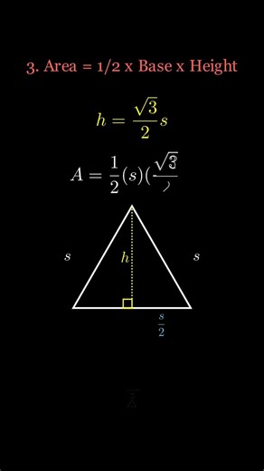 Area of equilateral Triangle! #maths #igcsemaths #mathematics#mathstricks