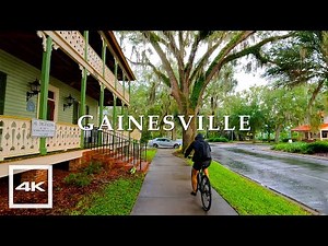 Gainesville Florida on a rainy day 🌧️ Walking tour 2023 | 4K HDR 60fps