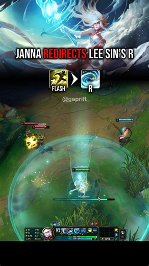 Janna Redirects Lee Sin’s Ult