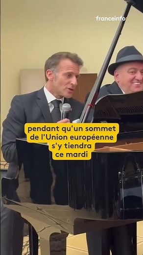 Emmanuel Macron chante "La Bohème" avec le Premier ministre Nikol Pachinian à la batterie