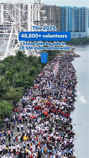 🌍💙 48,800 strong. 28 SM malls. One mission: protect our oceans. Every bag of trash collected, every step taken—it all adds up to waves of change for the generations to come. 🌊✨♻️ #EmpoweringCommunities #SMCaresCoastalCleanUps #SeaTheChange #SMSuper40Years | SM Cares