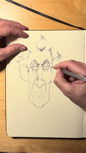 For some reason I never get tired of drawing grumpy old men… 😅 #angryman #drawingprocess