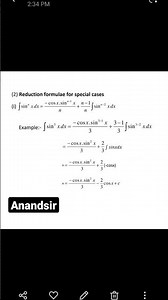Reduction Formula for Sin^n x l Integration Formula Sin^n x for IIT JEE MH-CET, CBSE Maths