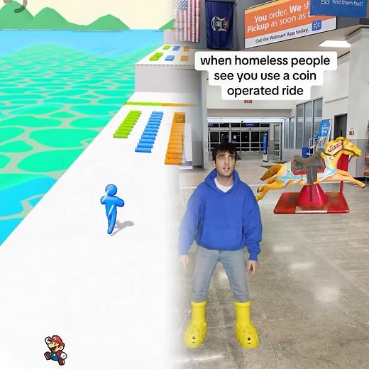 When Homeless People See You Use A Coin Operated Ride 🤣