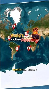 🌎Die aktivsten Vulkane der Welt🌋#germany #funfacts #geography #world #countries #volcanoes