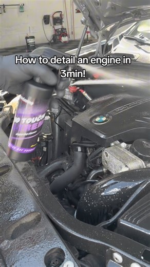 Dura-Coating Technology Inc. on Instagram: "No Touch X-Treme Engine Bay Cleaner & DDE for the ultimate cleaning and detail on your Engine Bay ✨ Our No Touch Engine Bay Cleaner is a heavy duty cleaner able to rinse away the grime and grease away with out needing any scrubbing! Simply spray and rinse 💦 Our DDE adds a high luster shine to engine bay components, plastics and rubber surfaces using a water based dressing for the ultimate shine 🌟 ✅ No Touching ✅ No Scrubbing ✅ No Harsh Brushes ✅ No W