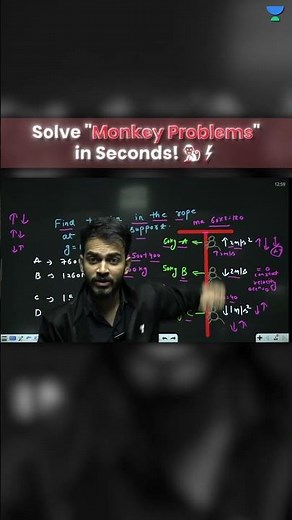 🐒 HC Verma's Famous Monkey Problem #hcverma #class11physics #hcvermasolutions #ytshorts #physics