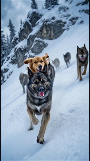 “Dogs vs Wolves ☠️ Scene Dekh Ke Dimag Hil Jayega”#DogsVsWolves#DogRescue#AnimalStory#ShockingShorts