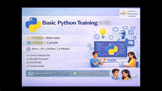 Deaf Python Training in ISL: 2nd Batch Starts Next Week | Nataraja R posted on the topic | LinkedIn
