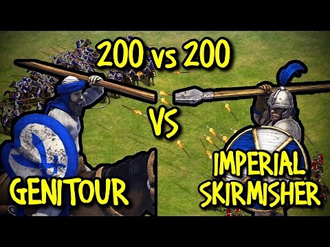 200 ELITE GENITOURS vs 200 IMPERIAL SKIRMISHERS | AoE II: Definitive Edition