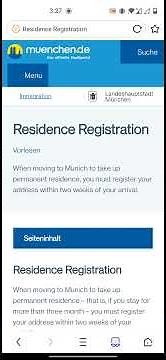 How to do get registeration (anmeldung) appointment online in munich Germany