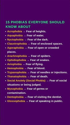 15 Phobias Everyone Should Know About