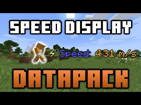 Speed Display Data-Pack | Minecraft 1.17.1 | By SilicatYT