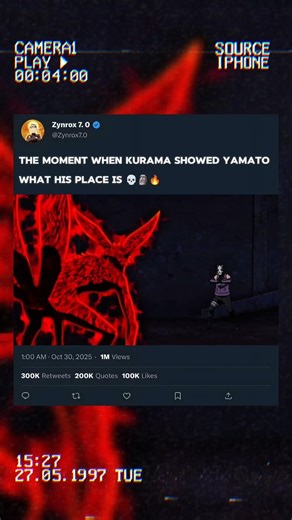 The moment when Kurama showed Yamato what his place is 💀🗿🔥 #naruto #ytshorts