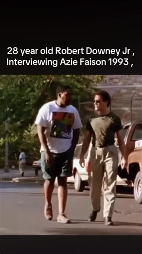 Whythiswhythat on Instagram: "28 year old Robert Downey Jr , Interviewed Azie Faison 1993 , For his documentary “The Last Party” #paidinfull #harlem #nyc #truestory"