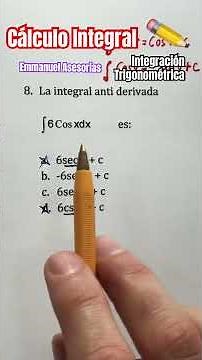 Integración Trigonométrica. Integrales de la función Coseno. #trigonometría #calculo_integral