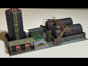 Modellbahn-Cafe Werkstatt: Kolorieren und Patinieren Faller 120157 Öl-Lager mit Tankstelle