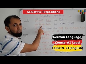 A1 German Course | Lesson 21 | German Accusative Prepositions with Examples | English