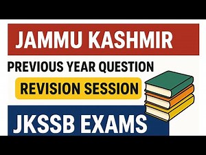 JAMMU AND KASHMIR | PREVIOUS YEAR QUESTIONS | JKSSB |REVISION SESSION|
