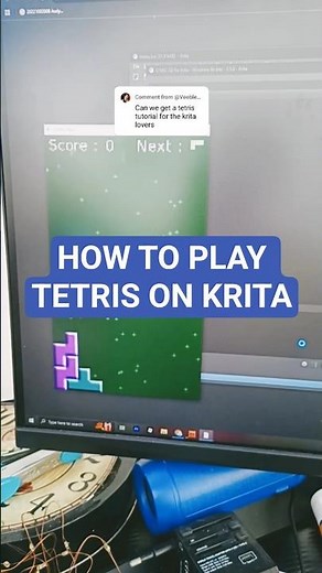 How to play Tetris on Krita #krita #tetris #artprogram #tutorial #arttutorial