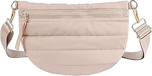 Quilted Puffer Belt Bag Puffy Sling Fanny Pack Puffer Crossbody Bags Chest Belt Bum Waist Bag Purse Shoulder Bag for Women Gift