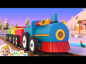 Wheels On The Train Go Round And Round | Kids Songs & Nursery Rhymes | NuNu Tv