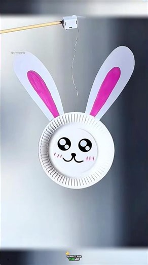 DIY Rabbit Lanterns 🐇 Easy Paper Plate Craft
