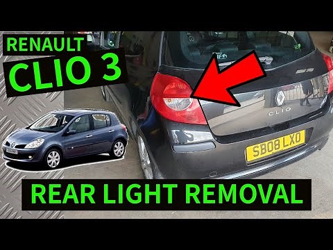 RENAULT CLIO 3 - How To Remove Rear Brake Light Tail Lamp Bulb Change Removal 2006-2012