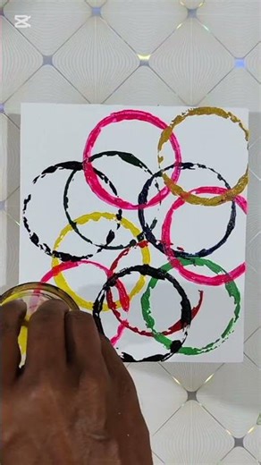 “Colorful Olympic Rings Art in 60 Sec! 🎨🏅” #shorts #art