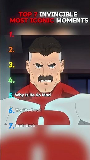 TOP 6 invincible most iconic moments#fyp#invincible#invincibleedits #invincibleseason3 #ranking