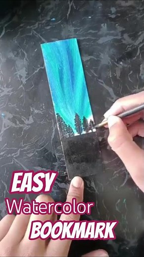 Easy DIY Watercolor Bookmark for Beginners #watercolortutorialforbeginner #bookmarkideas