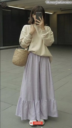 Long cotton skirt outfit ideas / aesthetic long skirt outfits ✨🌷 #desiaesthetic #shorts #viral #fyp