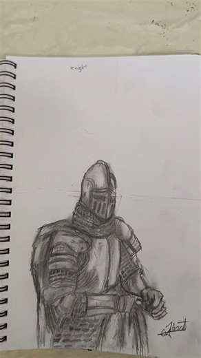 medival knight drawing