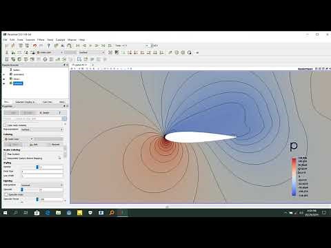 ParaView Tutorial: Pressure contours
