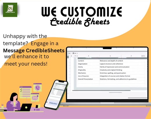 Grading Rubric Template - Etsy