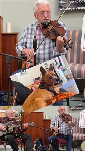 American Fiddle (& cute dog) - Johnny Cope - Fiddler Gerry Milnes of WVa