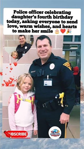 Police officer celebrating daughter’s fourth birthday today,#viral #shorts