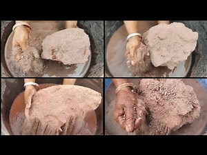 Big chunks of gritty dusty red sand cement water 💦 crumbling ||ASMR|| @asasmr
