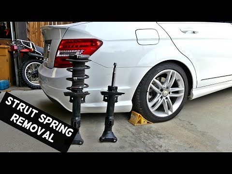 MERCEDES W204 HOW TO REPLACE SPRINGS OR STRUTS SHOCKS