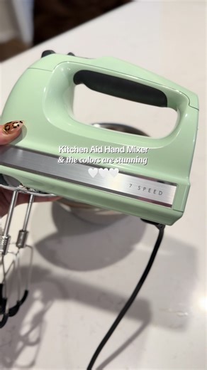 Kitchen aid hand mixer and the colors are stunning🤍 @QVC, Inc #kitchenaid #qvc
