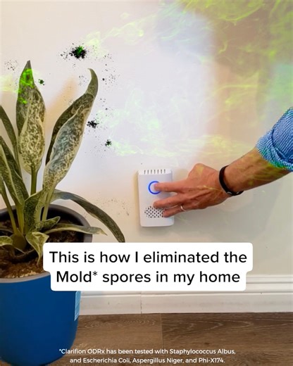 🍃 Discover how this smart device turned a mold* spore-infected room into a fresh air paradise without any hassle in almost days! 😃 *Clarifion ODRx has been tested with Staphylococcus Albus, and Escherichia Coli, Aspergillus Niger, and Phi-X174. | Homeowners vs. Mold