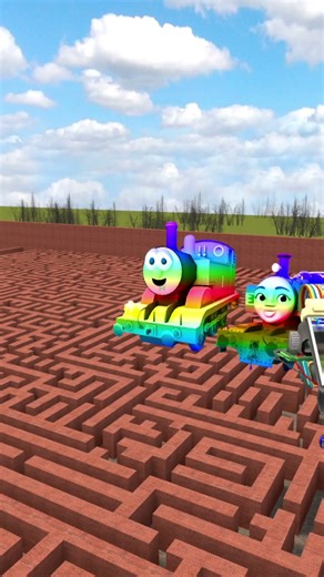 GUESS ALL SIZE RAINBOW THOMAS THE TANK ENGINE TRAIN NEXTBOT FAMILY BIG MAZE Garry's Mod