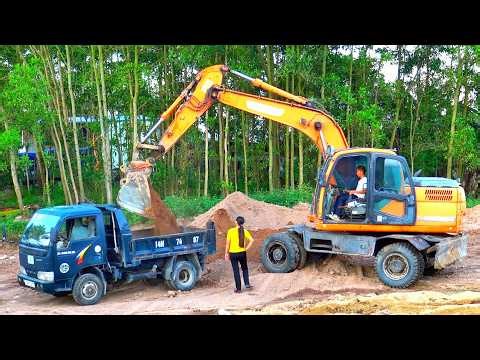 Máy Xúc DOOSAN DX140W Múc Đất, Xe Ô Tô Tải Ben Chở Đất Và Đổ Đất | Excavator Truck | TienTube TV